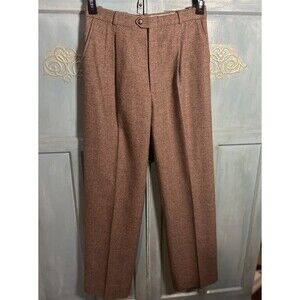 Howard Wolf Women’s Brown Tweed Dress Pants Lined Pockets Vintage Size 12